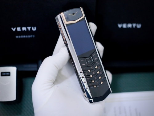 Signature S Thép Bóng Điểm Vàng Hồng